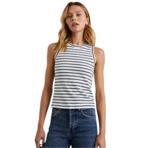 NWT Rails Women’s Racer Tank Sailor Stripe Stripe Navy Classic Racerback Summer